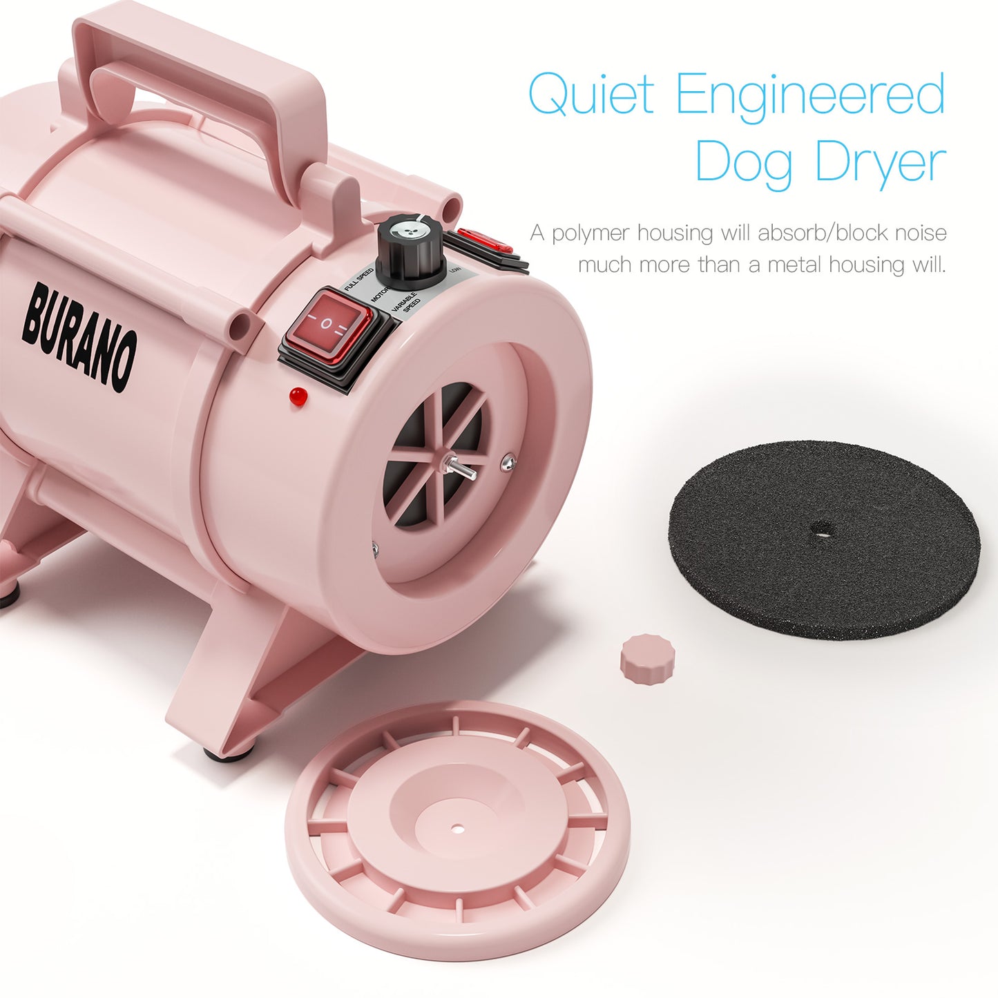 Burano Dog Dryer Pink